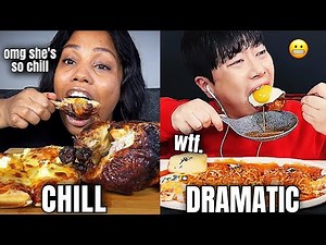 CHILL VS DRAMATIC mukbangers 😰