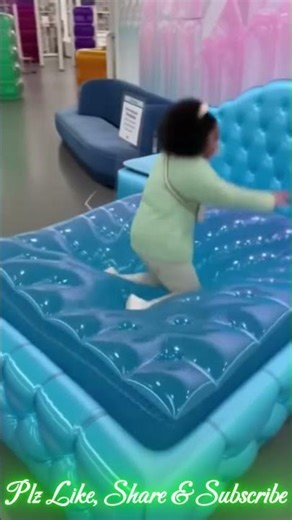 What Happens When You Jump on a Giant Blue Waterbed? ASMR Splash & Relaxation