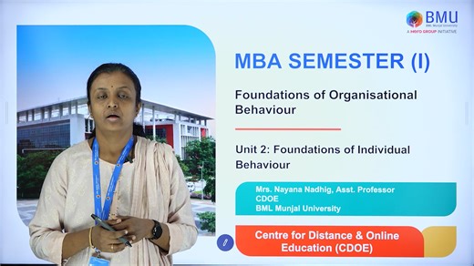 Unit 2.3 Foundations of Individual Behaviour