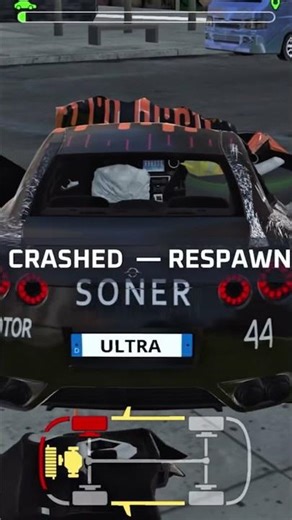 Black & Orange Beast vs The City! 🏎️💥 Can it survive? #shorts #carcrash #carsimulator