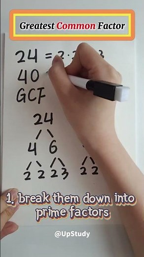 Greatest Common Factor | Easy Math Tips📚 #UpStudy #gcf #maths