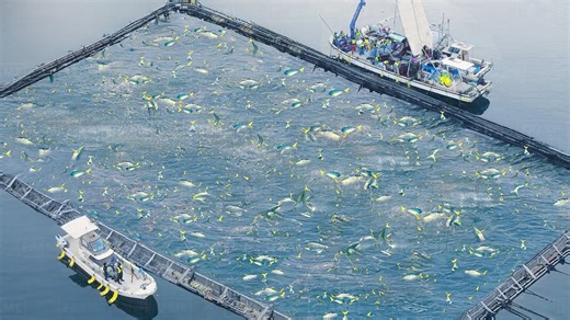 Exploring the harvesting methods and operations of Japan's large fish farms