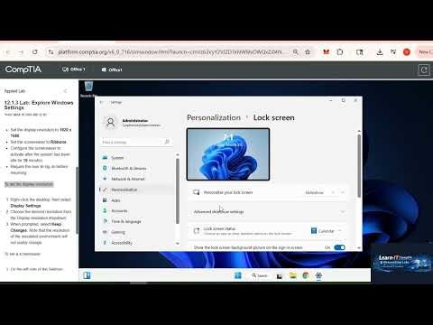 CompTIA A+ 12.1.3 Lab | Explore Windows Settings | Step-by-Step Guide