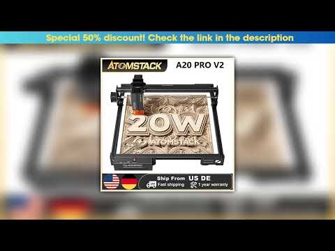 Get Atomstack A20 Pro V2 Laser Engraver machine Machine 20W Quad-Laser Cutter Metal Arcylic Wood G