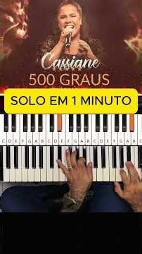 Como tocar o solo de 500 graus da Cassiane no teclado, Intro em um minuto! #piano #auladeteclado