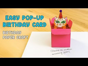 Easy Pop-Up Birthday Card | Birthday Paper Craft