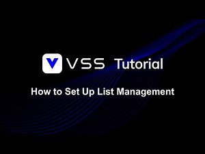 VSS: How to Set Up List Management | VIVOTEK