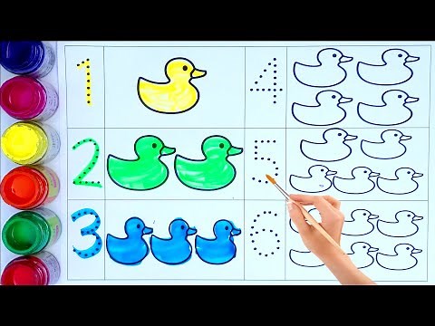 Numbers 12345678 | Number Names | 1 To 6 Numbers Song | learning for kids with Colours 12345...