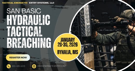 Sign up for our SAN Hydraulic Tactical Breaching course and learn the necessary skills to accurately perform a target analysis and utilize SAN’s Breaching Tools to gain access into the stronghold. LINK TO REGISTER:https://energeticentry.com/event/sans-basic-hydraulic-tactical-breaching-course-5/ #lawenforcement #SWAT #tacticaltraining #military #trainfortheworstcasescenario #BreachingCourse #TacticalBreaching #breaching #TacticalPlanning #hydraulicbreaching #santacticalbreaching #byhaliams #elec