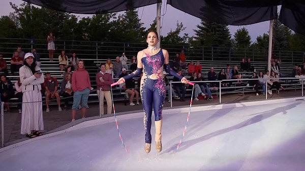 Most skips whilst in ice skates in one minute - 143 by Eszter Szombathelyi