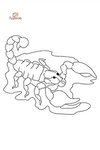 A Poisonous Scorpion Coloring Page ♥ Online and Print for Free!