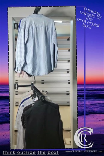 Store More With Rotating Clever Closet Rod Fits In 12 To 24 Inches of space The Perfect Solution!