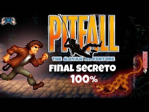 Gameplay 100% Pitfall SNES: Todas as Letras Coletadas + Final Secreto!