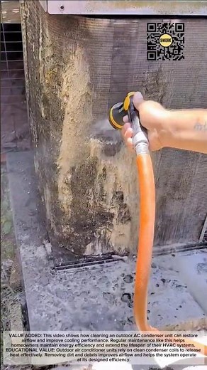 Cleaning a Dirty AC Condenser Coil to Restore Cooling Efficiency #9work
