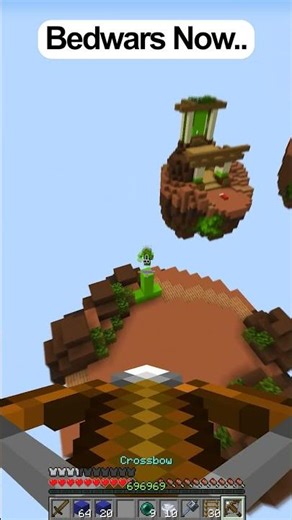 Bedwars Now vs Then 💀🥶 #minecraft #bedwars #shorts