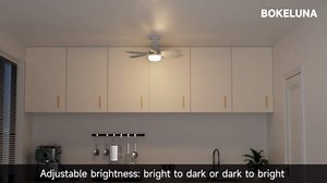 Socket Fan Light with Remote - 20'' Modern Small Ceiling Fans with Lights, 2200 Lumens Dimmable Led Bulb, 3 Colors 3000K-6500K, Easy Install Screw in E26 Base for Bedroom Living Room Kitchen Garage