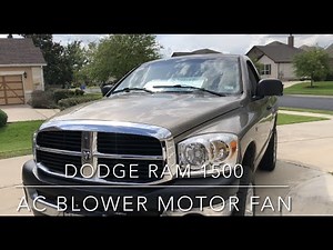 How to change the #AC #blower #motor in #DODGE #RAM #1500 & It's #EASY!!!