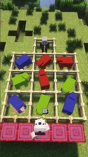 Noughts and crosses against the mob #minecraft #minecraft #shorts