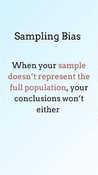 #sampling #datascience #education #machinelearning #samplingtechniques #statistics #bias