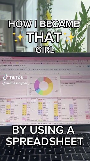 DOWNLOAD THE WEEKLY TIME TRACKER SPREADSHEET LINKED IN MY BIO 💗 #thatgirl #spreadsheets #planner #planning #weeklyplanner #glowup #getyourlifetogether