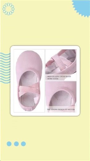 Women's Ballet Shoes – Ballet Shoes for Girls – Purple-Pink – Soft PU Leather Dance Shoes with No...