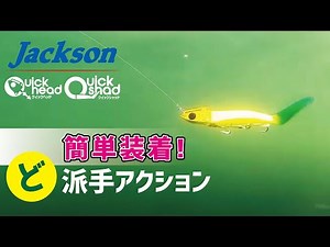 Flounder fishing worm underwater lure action [quick head & quick shad] [Jackson]