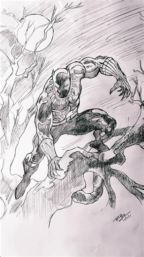 Black Panther sketch easy #shorts #youtubeshorts #blackpanther