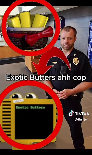 Exotic butters ass cop #exoticbutters #fnaf #fyp | 5 nights at freddy's