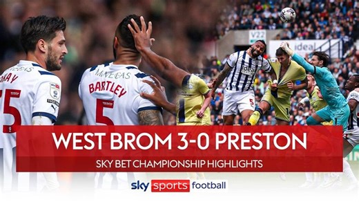 West Bromwich Albion 3-0 Preston North End: Kyle Bartley scores as Baggies confirm Championship play-off place