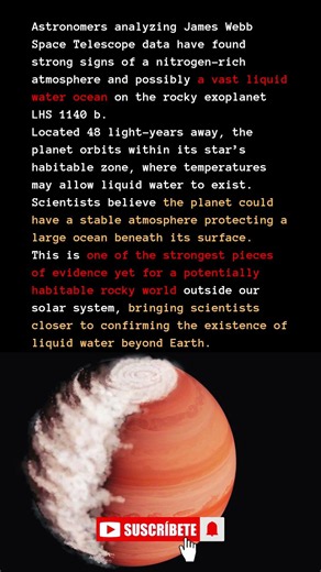 James Webb Detects Possible Ocean World on Alien Planet #spacefacts
