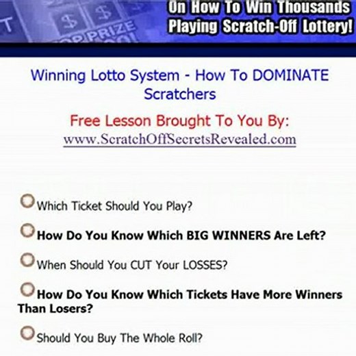 Winning Lotto System - How To Win The Lottery Today