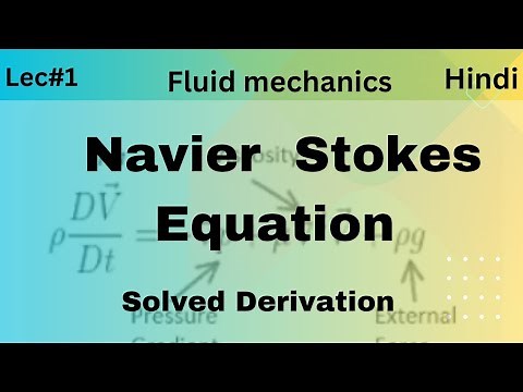 Navier Stokes Equation |Derivation solved | Fluid mechanics| lec#1| Bs/ Ms