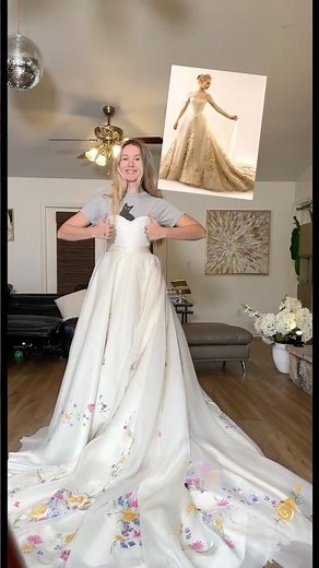 Sewing a Cinderella wedding dress! 🤍 ft. ‪@kenzikreations‬