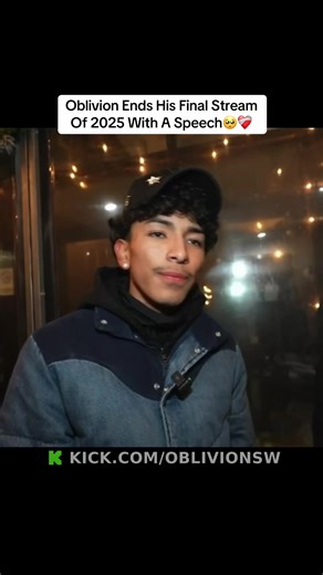 Oblivion Ends His Final Stream Of 2025 With A Speech🥺❤️‍🩹 #oblivion #fyp