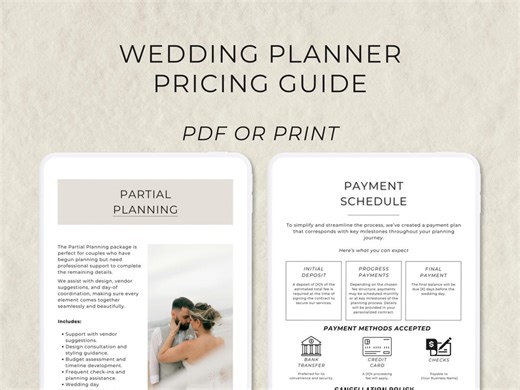 Boho Wedding Planner Pricing Guide Template | Editable Canva Price List | Instant Download PDF | Wedding Business Template - Etsy