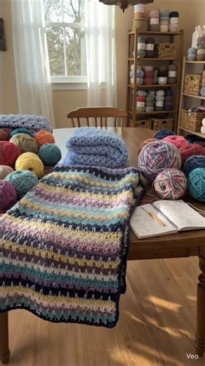 A Day in the Life of Crochet - Cozy Blankets and Crochet Stitches for Creative People #shorts