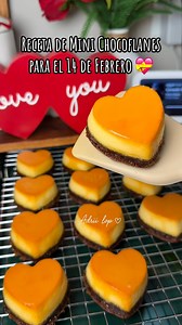 Receta de 24 Mini Chocoflanes! Para San Valentín 💝 #14defebrero #postresparavender #minichocoflanes #chocoflan | Adrii Lop Chocoflanes con Amor