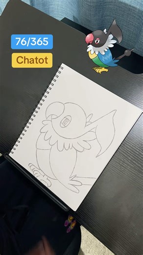Drawing Chatot #drawing #pokémon #sinnoh #pokemonart #art #pokemon #pokemonart #artist #draw