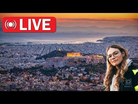 Chloé explores Athens, Greece 🇬🇷 LIVE with @Qoqsik