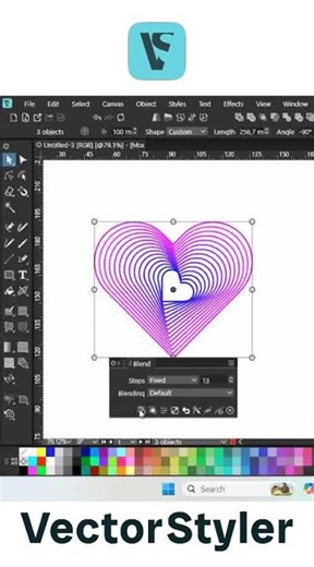 Create Love Logo Design Using VectorStyler