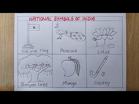 National Symbols of India Drawing easy| How to draw National Symbols of India| Draw National Symbols