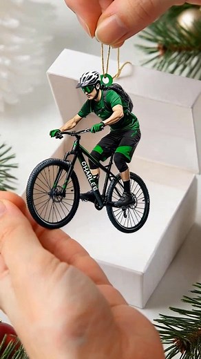 Personalized Mountain Bike Lover Christmas Ornament🎁👇Order here👇 https://www.facamart.com/bike996 | Facamart