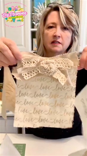 Did you know these reusable Stencils can be used on wood, fabric, and many other surfaces? 💖 For this project, I used LOVE-themed Stencils to create a fabric banner and then used the same Stencils again on these wooden houses. This versatility is exactly why they’re such a staple in my craft room. They’re simple to use — peel and place like a sticker, apply chalk paste for hard surfaces or permanent ink for fabric, then peel and reveal. When you’re finished, just wash the Stencils and save them