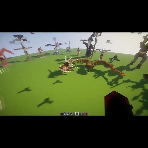 Minecraft statue simple Dragon Japonais.