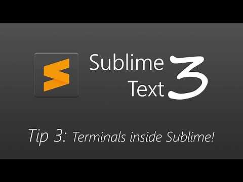 Sublime Text 3: Tip 3: Terminals in Sublime!