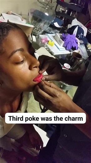 Second piercing i ever did way before I became licensed. | Jaquel R. Jackson