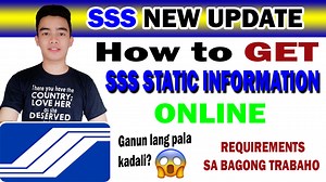6.5K views · 93 reactions | Paano Kumuha ng Static Information sa SSS Online | How to Get Static Info in SSS requirement sa trabaho ang Static Info mo sa SSS dahil dito nila titingnan ang previous company mo at kung ano ang huling hulog sa contributions mo, sundan mo lang ang video kung paano kumuha. | John Ryan Magalona | Facebook