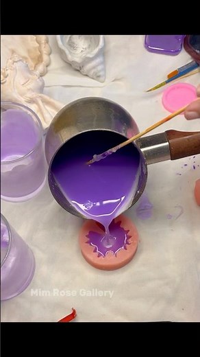 lavender scented candle /Candle making / tutorial video / flower candle / Diy daily / Diy candle