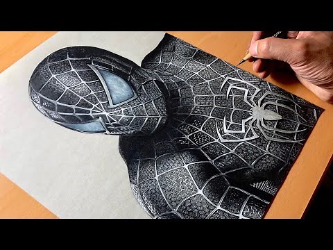 Drawing Spider-Man Symbiote Suit - Black Suited Spiderman - Marvel - Time-lapse | Artology