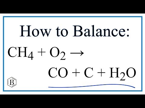 How to Balance CH4 + O2 = CO + C + H2O (Incomplete Combustion of Methane)